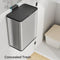 2.1-Gallon Hanging Kitchen Trash Can with Lid – Stainless Steel, 8L Removable Inner Bucket