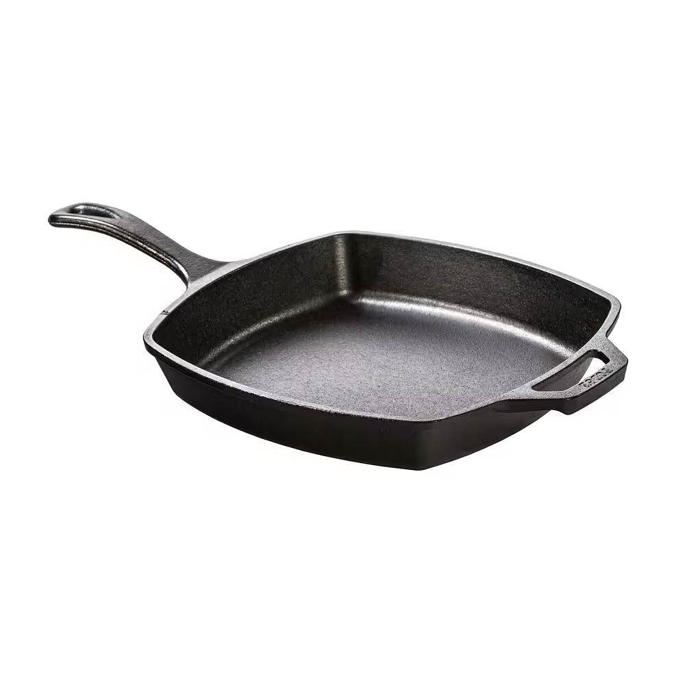 10.5-inch Square Cast Iron Skillet Frying Pan - Made in USA - Free Shipping 