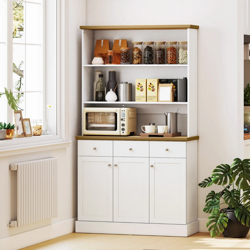 Kitchen Pantry Buffet Server Hutch Storage Sideboard Bookcase with Drawers & Cabinets for Living Room Cabinet Console