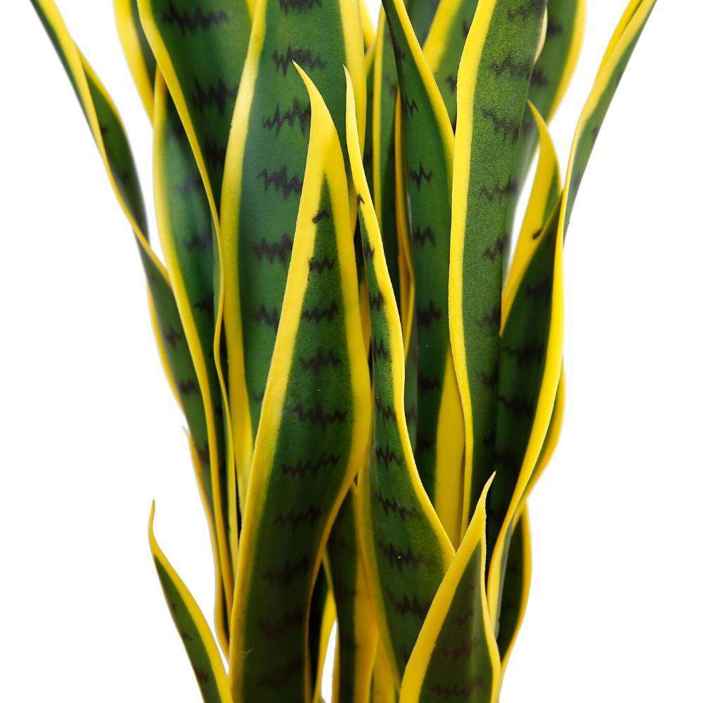 Luis Artificial Snake Sansevieria Yellow & Green Potted Plant 26" 
