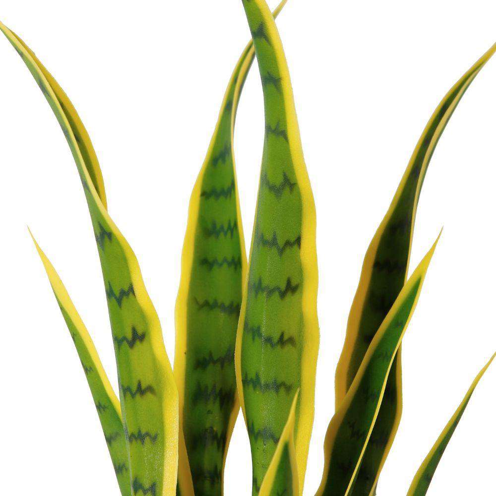 Luna Artificial Snake Sansevieria Yellow & Green Potted Plant (Multiple Sizes) 