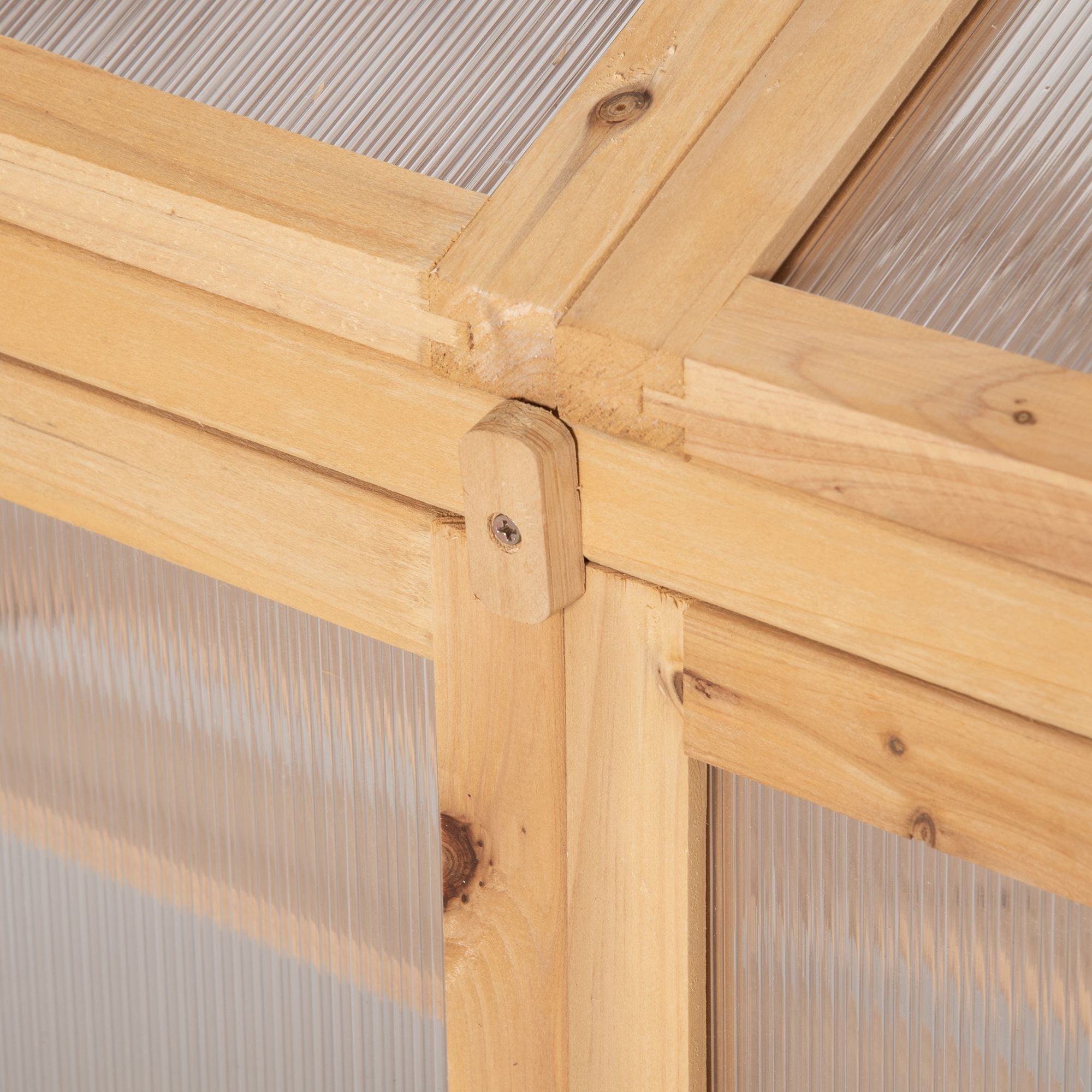Outsunny 27.5"x19.75"x47.25" Wooden Cold Frame Greenhouse Raised Planter Bed Protection Openable Top 3 Shelves Brown 