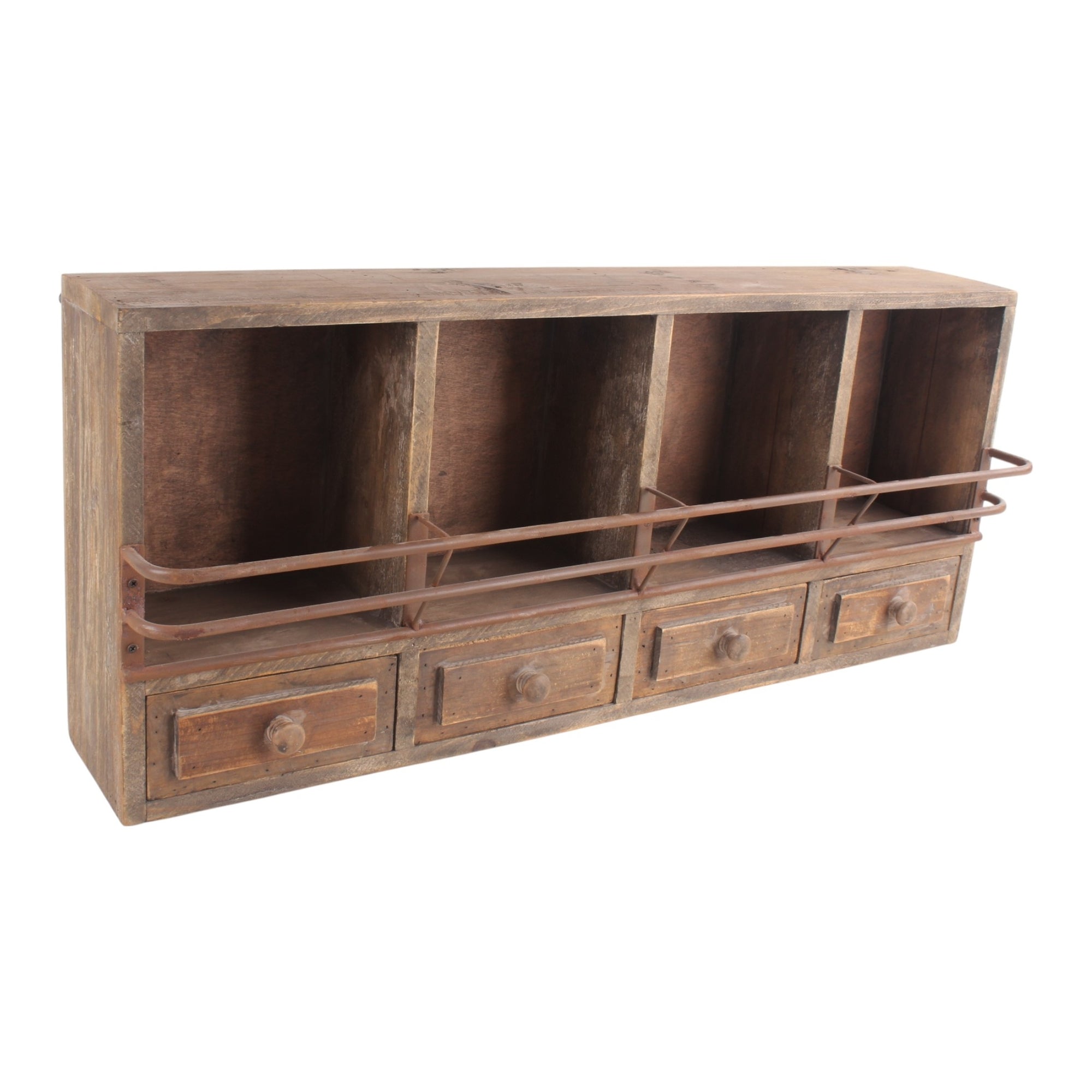 Wall Shelf With Drawers 