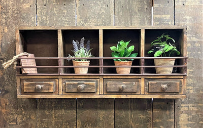 Wall Shelf With Drawers 