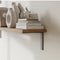L Style Shelf Bracket Black Metal with Mounting Screws and Caps Sold Individually 4 Inch to 12 Inch