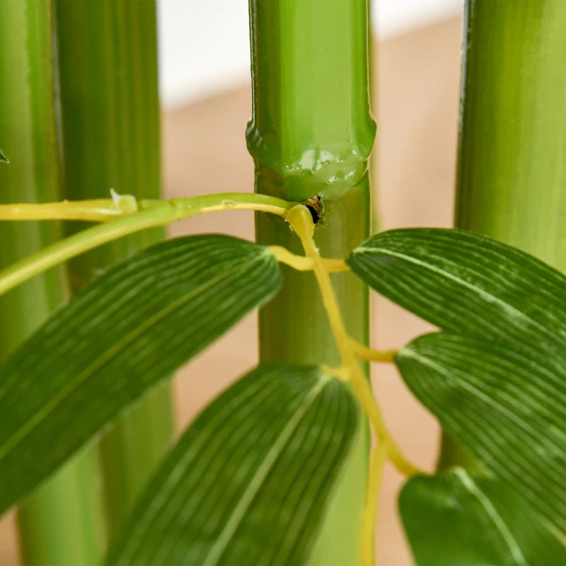 Set of 2 4.5FT Artificial Bamboo Tree Faux Decorative Plant in Nursery Pot for Indoor Outdoor Décor