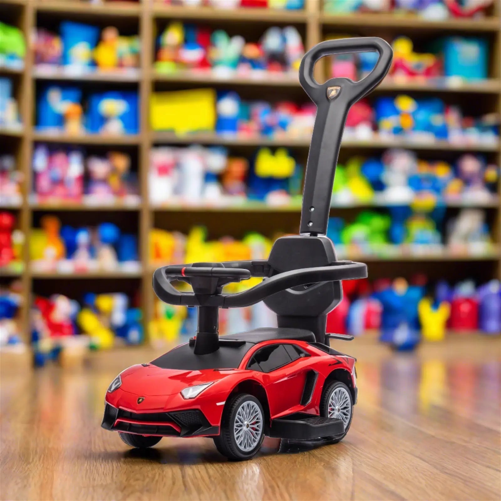 Lamborghini 3-in-1 Kids Push Ride On Toy Car 