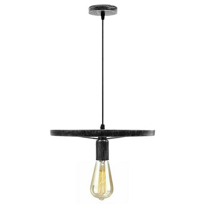 Industrial Metal Brushed Silver Wheel Pendant light~1683 