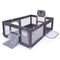 Large Baby Playpen with Mat and Ocean Balls-Dark gray