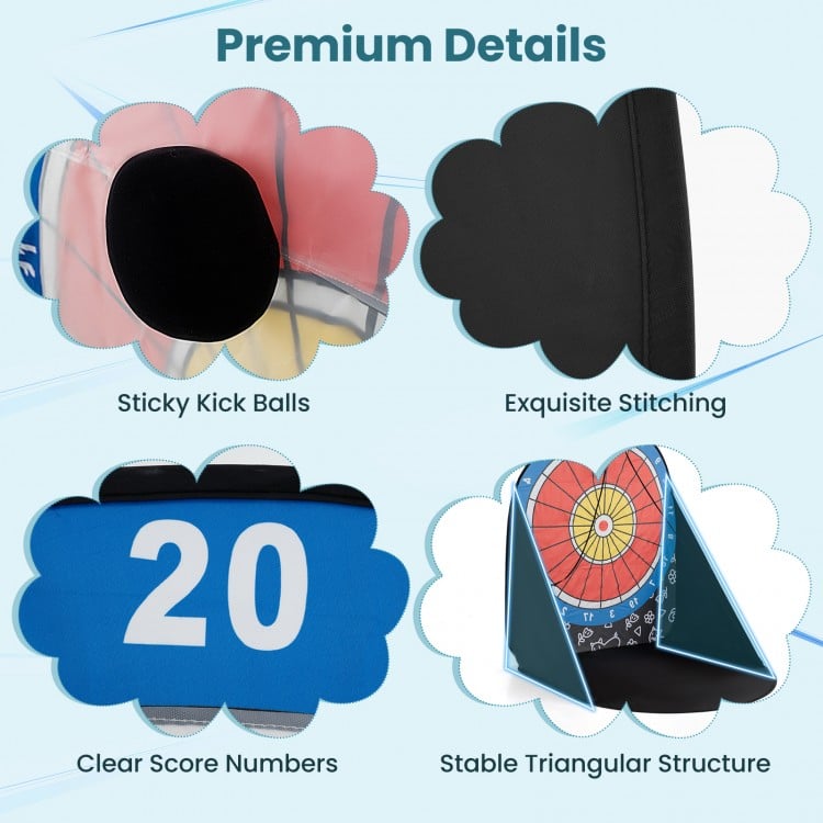 Large Dart Board for Kids with 4 Kick Balls-Black