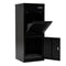 Large Galvanized Package Delivery Box for Outside with Anti-Theft Design-Black