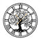 Large Wall Clock 27 Inch Tree of Life Big Metal Wall Clock-Black