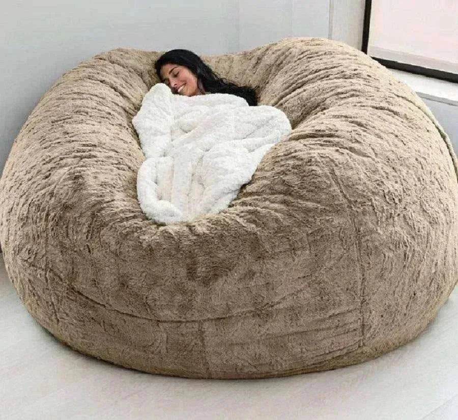 Lazy Sofa Bean Bag Chair Foam Cover 
