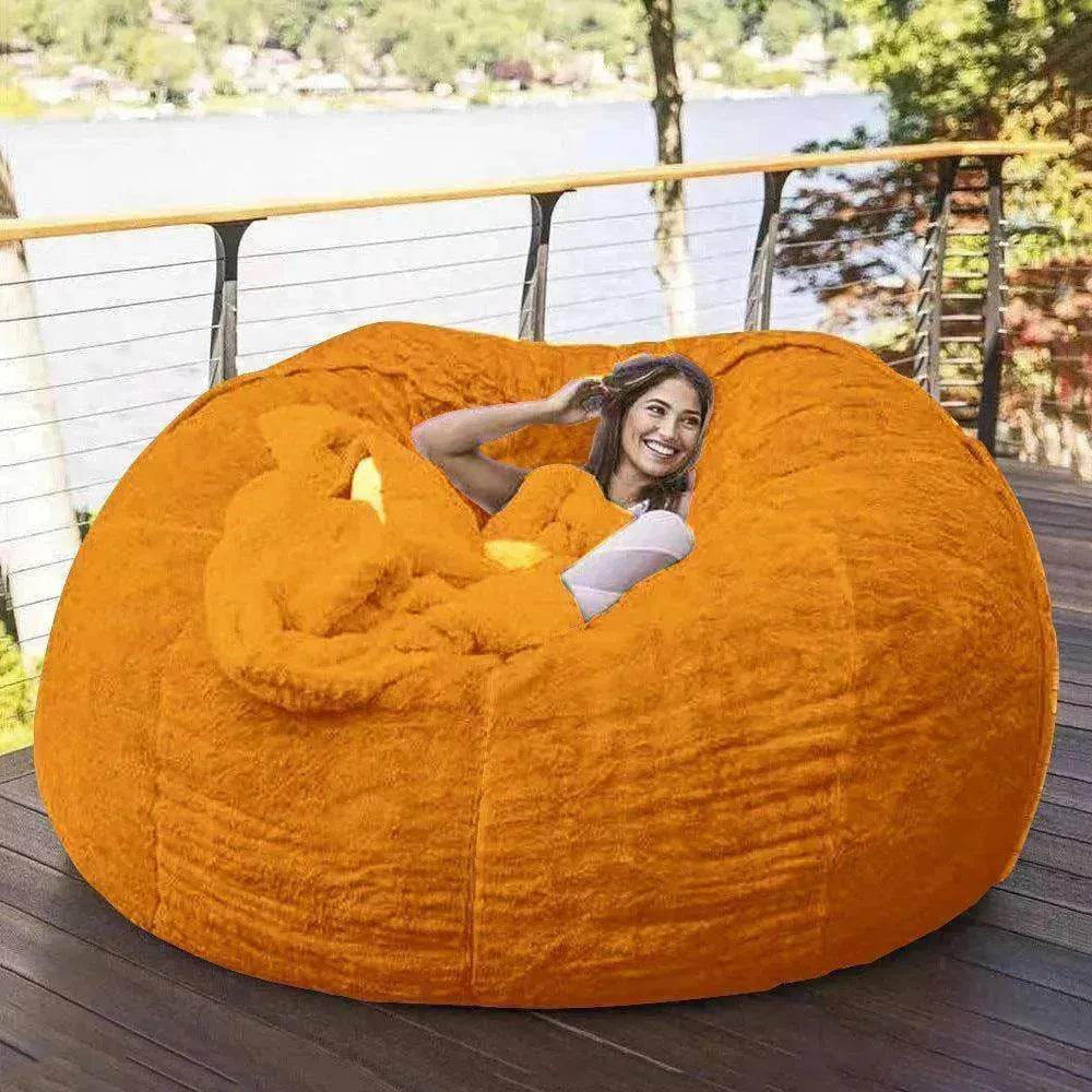 Lazy Sofa Bean Bag Chair Foam Cover 