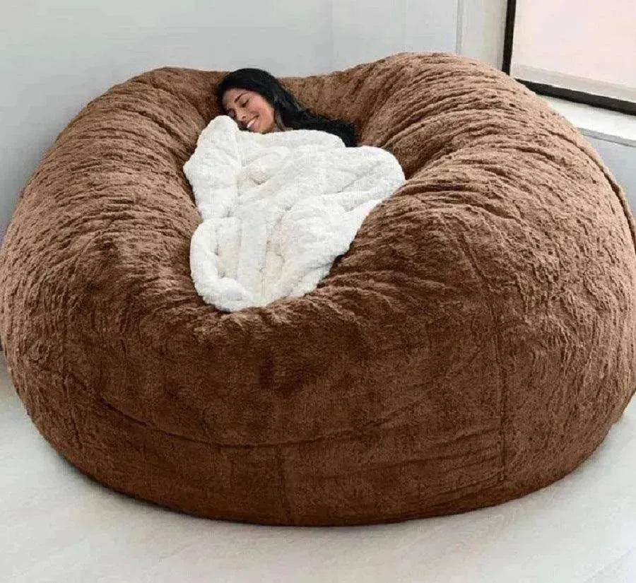 Lazy Sofa Bean Bag Chair Foam Cover 