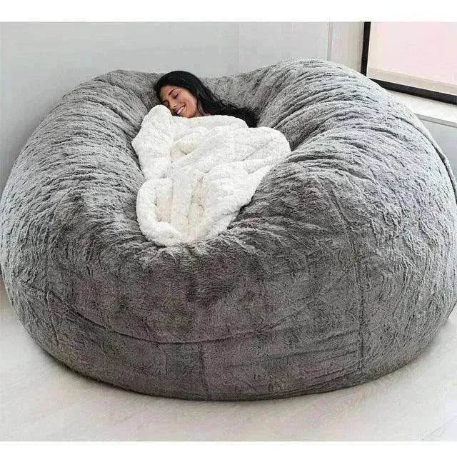 Lazy Sofa Bean Bag Chair Foam Cover 
