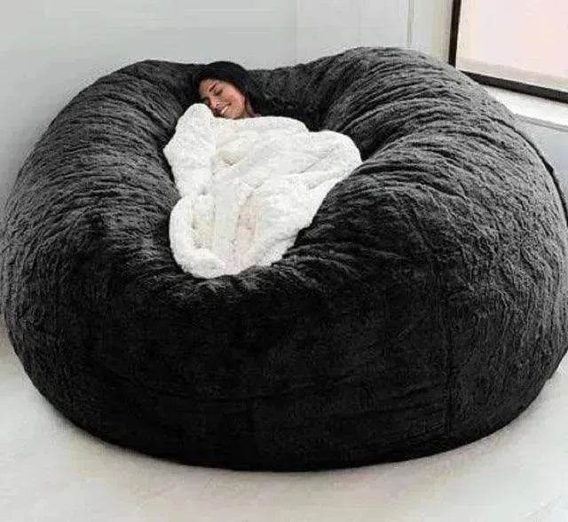 Lazy Sofa Bean Bag Chair Foam Cover 