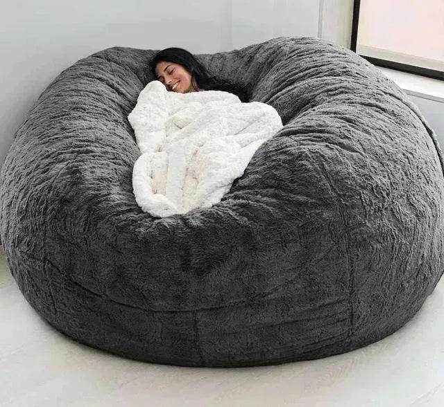 Lazy Sofa Bean Bag Chair Foam Cover 