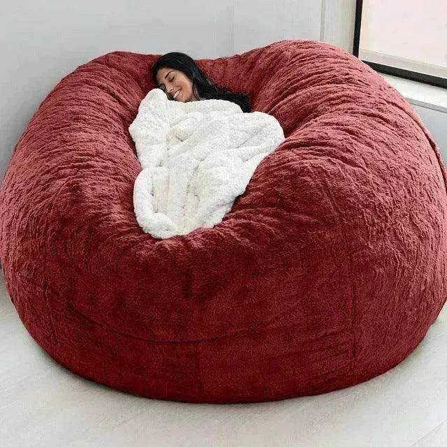 Lazy Sofa Bean Bag Chair Foam Cover 