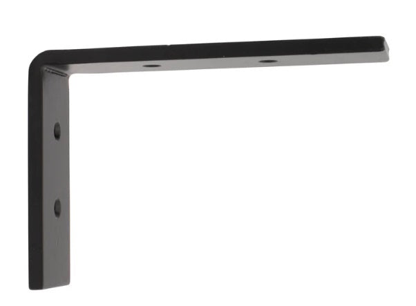L Style Shelf Bracket Black Metal with Mounting Screws and Caps Sold Individually 4 Inch to 12 Inch