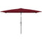 Outsunny 6.6x9.6ft Rectangle Aluminum Tilt Patio Umbrella, Garden Market Parasol, Outdoor Sunshade Canopy with Crank, Wine Red