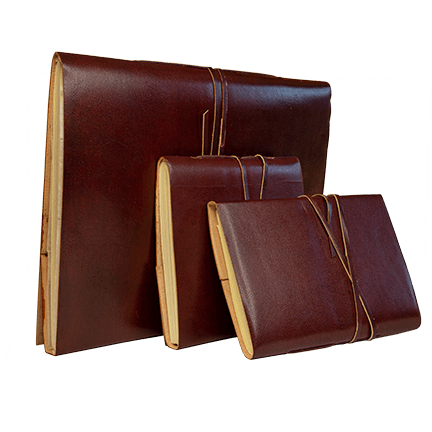 50 Sheets Leatherbound Mixed Media Books 