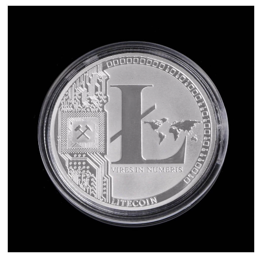 Litecoin Coin - Silver Metal Physical Blockchain Cryptocurrency Collectible Coin 