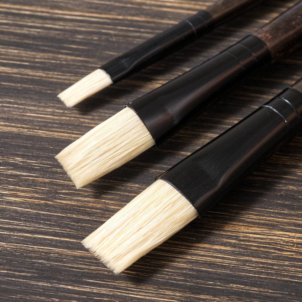 Tri-Art Artist Brushes - Long Handle Natural Bristle - Stroke 