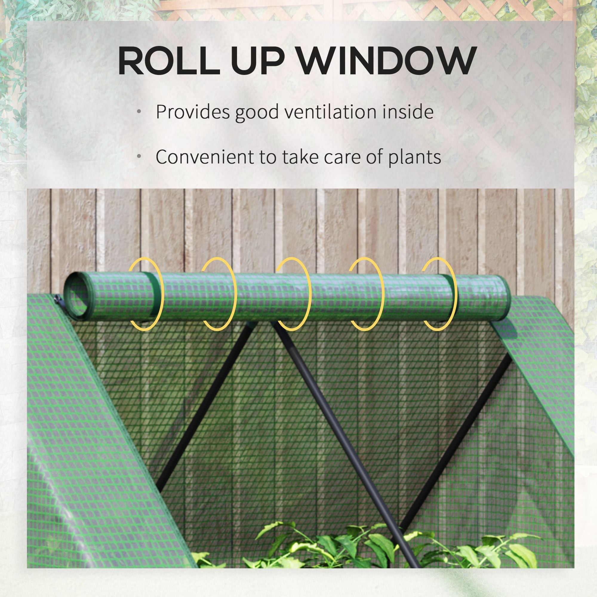 Outsunny Steel Outdoor Raised Garden Bed with Greenhouse,Cover, Roll Up Door, Dual Use, 50"x37.4"x36.2", Green 