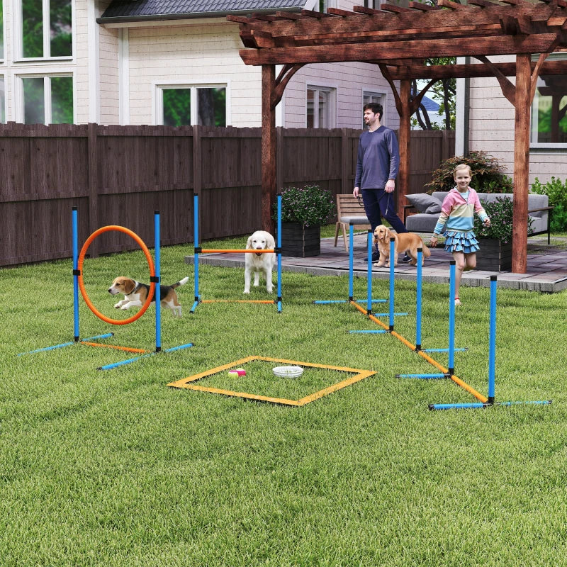 Dog Agility Training Equipment, 5PCS Dog Obstacle Course Starter Kit with Carrying Bag