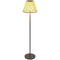 Wicker Outdoor Floor Lamp, Cordless Solar Lantern with Auto On/Off LED Lights, IP44 for Patio, Porch, Pathway, Grey