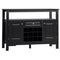HOMCOM Black Storage Sideboard: Buffet Credenza Cabinet with Drawer & Removable Wine Rack for Kitchen/Living Room