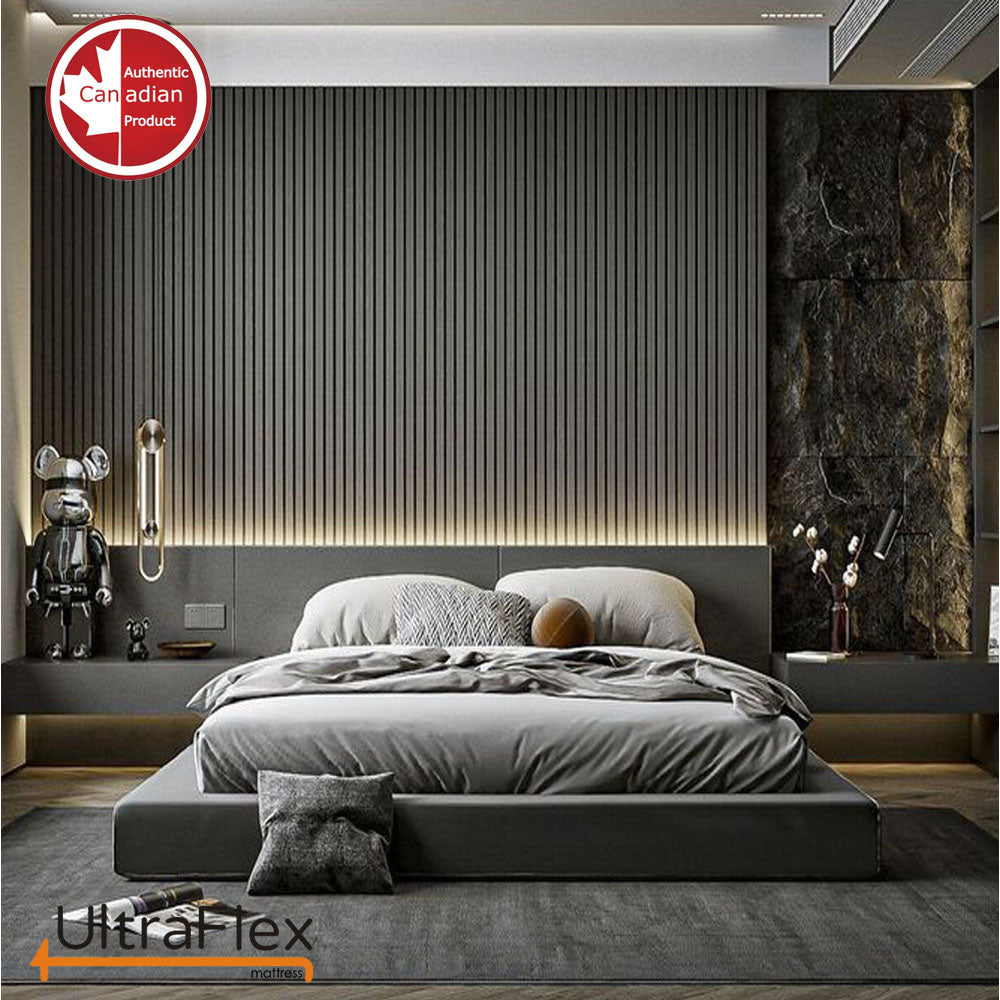 UltraFlex® REVIVE- Hybrid 12” Mattress and BoxSpring Set Breathable Pillowtop, Spinal Support HDcoils, Luxury Comfort Hypoallergic Foam Encasement, Pressure Relieving Coils, Eco-Friendly Mattress (Made in Canada)