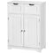 Bathroom Cabinet, Bathroom Storage Cabinet with 2 Drawers, Adjustable Shelf for Living Room, Entryway, White