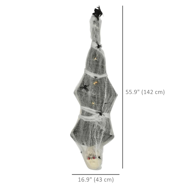 HOMCOM 62” Life-Size Outdoor Halloween Crawling Zombie – Animated Prop with Sound, Motion Activation & Light-Up Eyes 