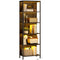 5-Tier Bookshelf, Freestanding Bookcase with LED Lights and Metal Frame for Living Room, Bedroom, Home Office, Black