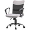Mid Back Office Chair, Linen Adjustable Office Chair with Lumbar Back Support, Arm, Adjustable Height, Grey