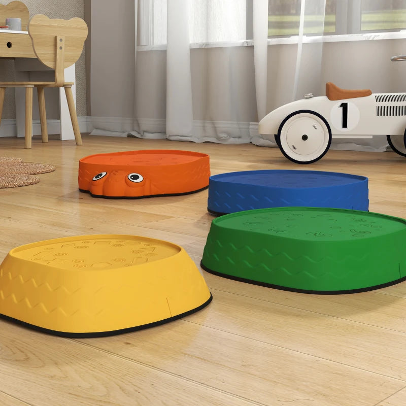 Qaba Ladybug Balance Stepping Stones for Promoting Balance Coordination and Strength, Outdoor & Indoor Obstacle Course