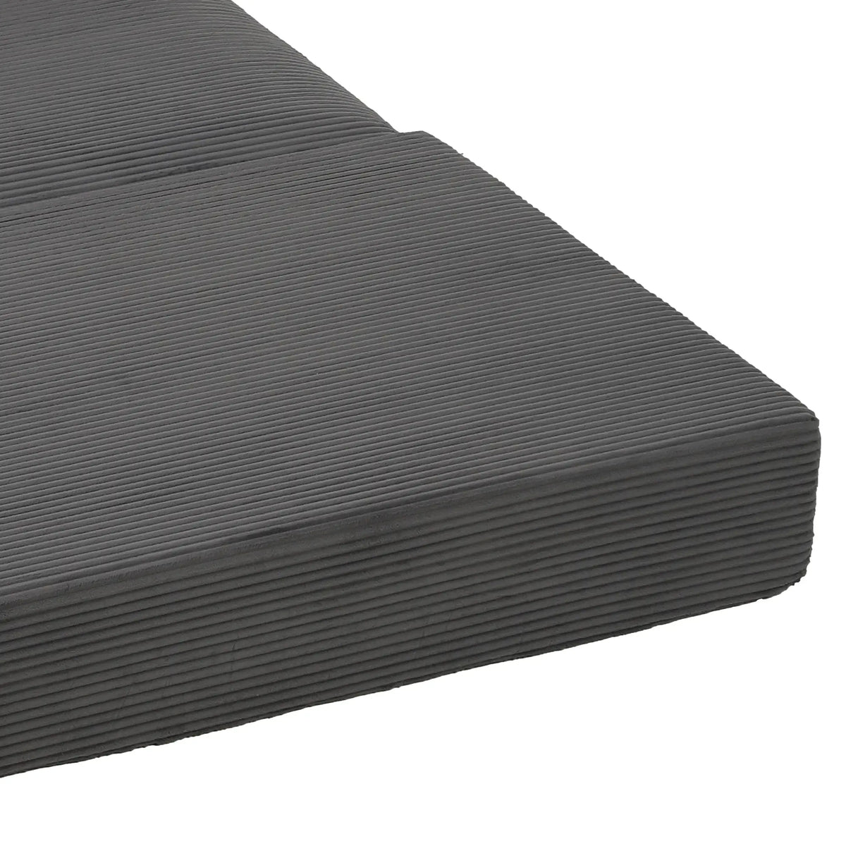 51.2-Inch Folding Chair Bed with Pillow, Corduroy Upholstered Sleeper Chair, Modular Floor Sofa, Dark Grey