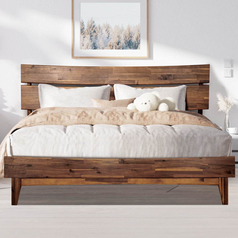 Aurora Deluxe Wood Platform Bed Frame 
