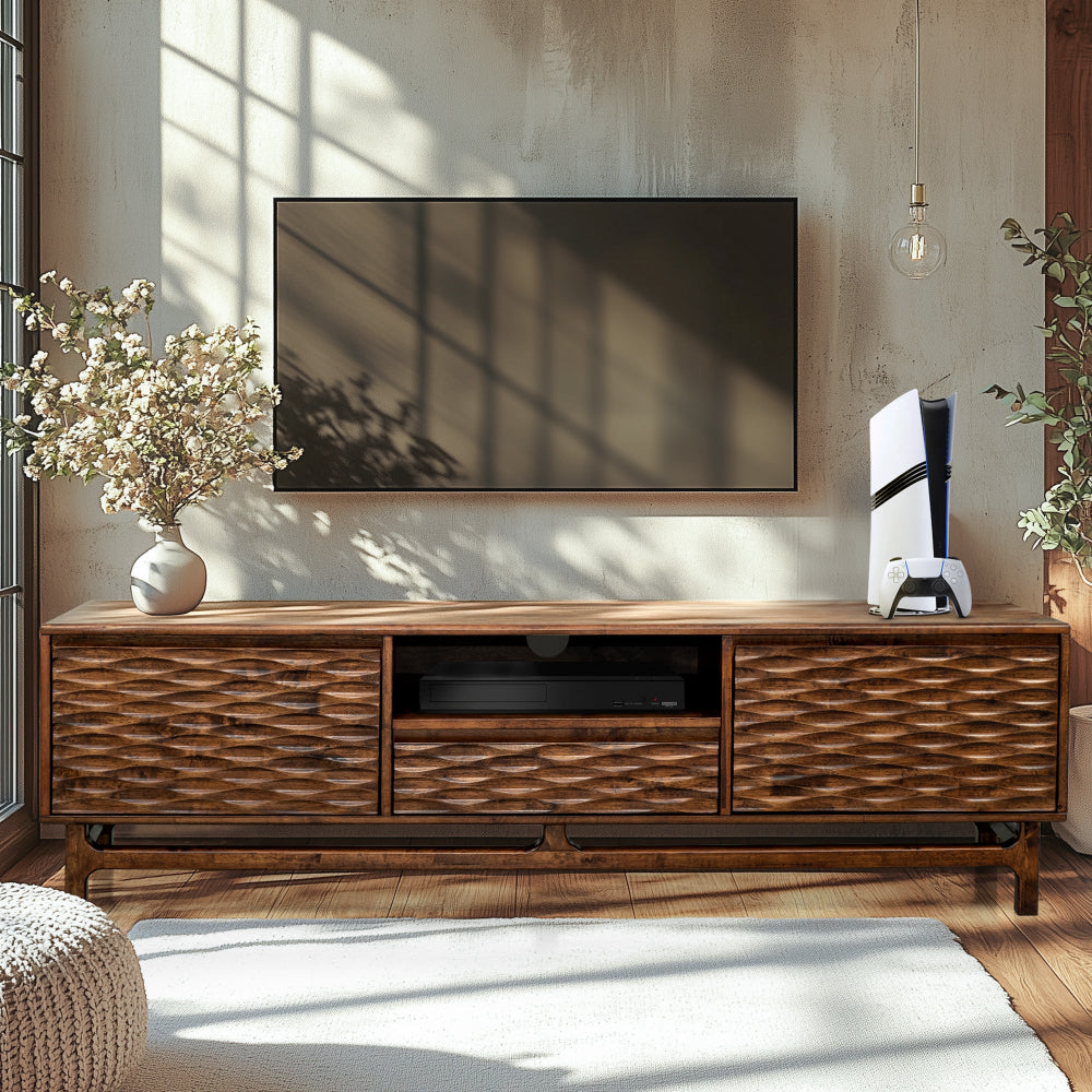 Elara TV Stand with Storage and Cable Management for TVs up to 80" 