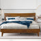 Aurora Solid Wood Bed Frame – FSC Certified Acacia, Artistic Headboard & Quiet Sturdy Construction