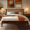 Kaylin Solid Wood Bed Frame – FSC-Certified Acacia Wood, Artistic Headboard, Sturdy & Durable, Easy Assembly, Timeless Bedroom Design