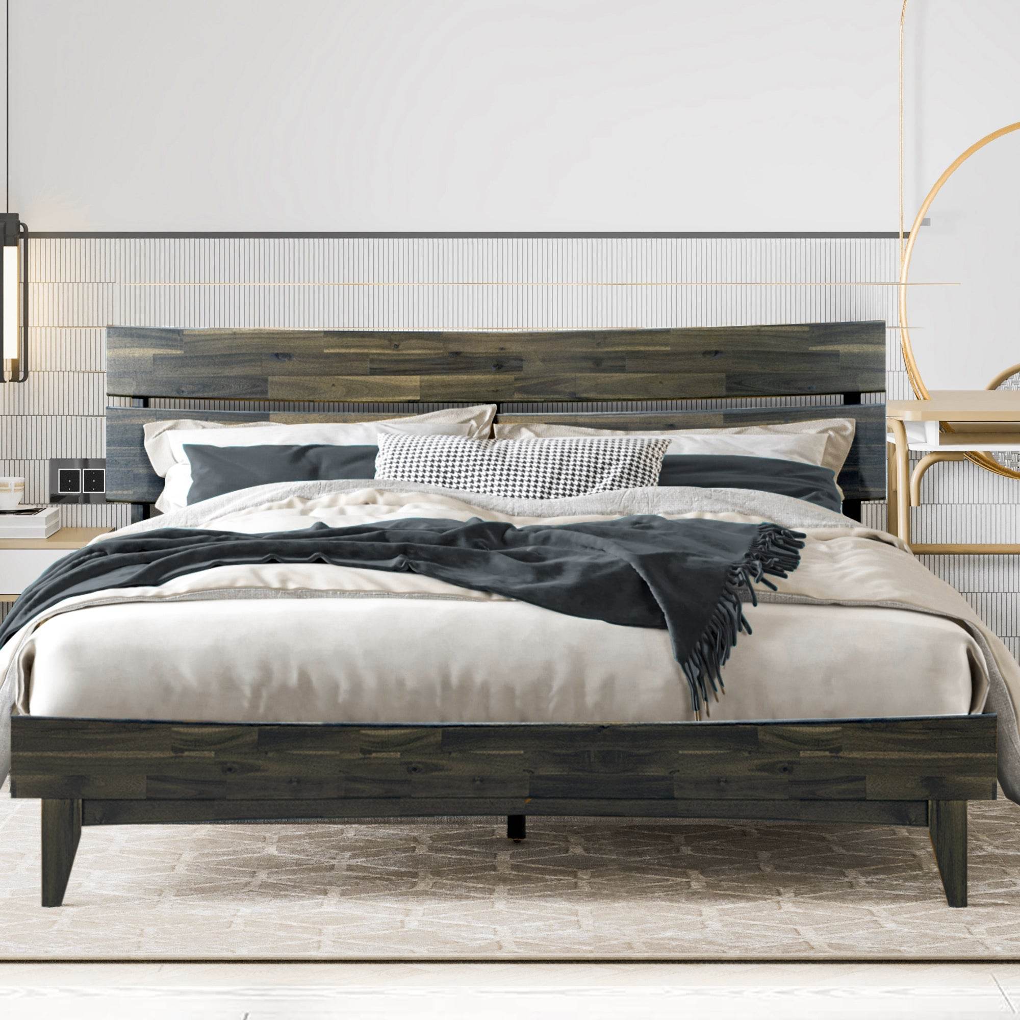 Aurora Solid Wood Bed Frame 
