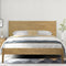 Haven Deluxe Wood Platform Bed Frame – Solid Hevea Wood, Handcrafted Details, Sturdy & Durable, Easy Assembly, Timeless Bedroom Elegance