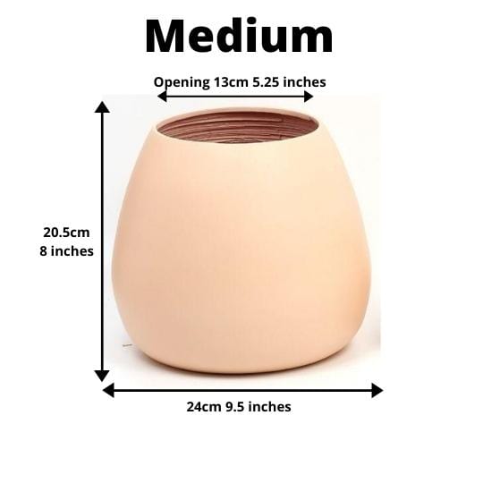 Margo - Peach Bamboo Floor Planter 