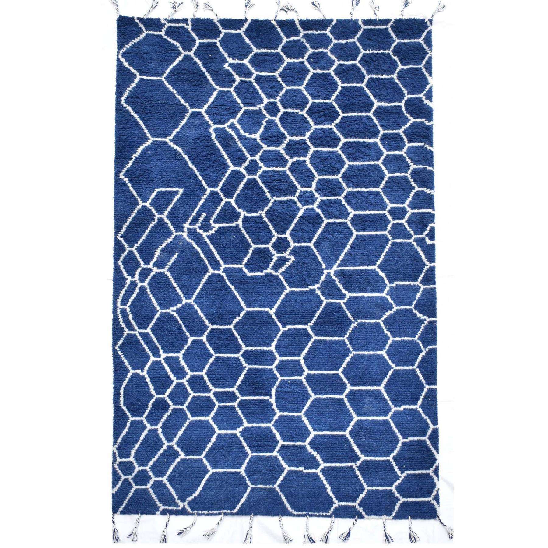 Marine Woven Wool 6X9 Rug 