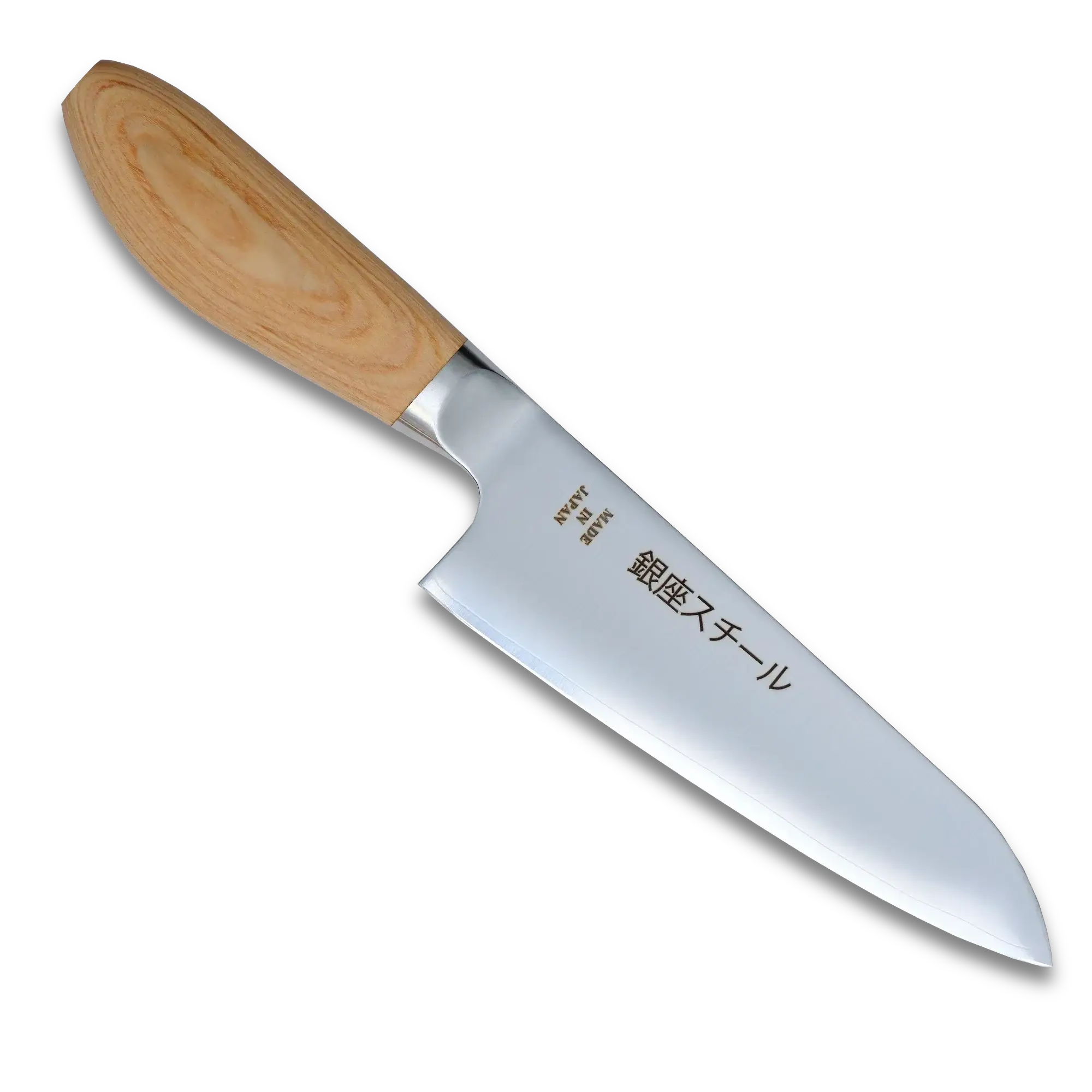 MATSUE 165 - MV Stainless Steel Santoku Knife 165mm/Natural Wood Handle 