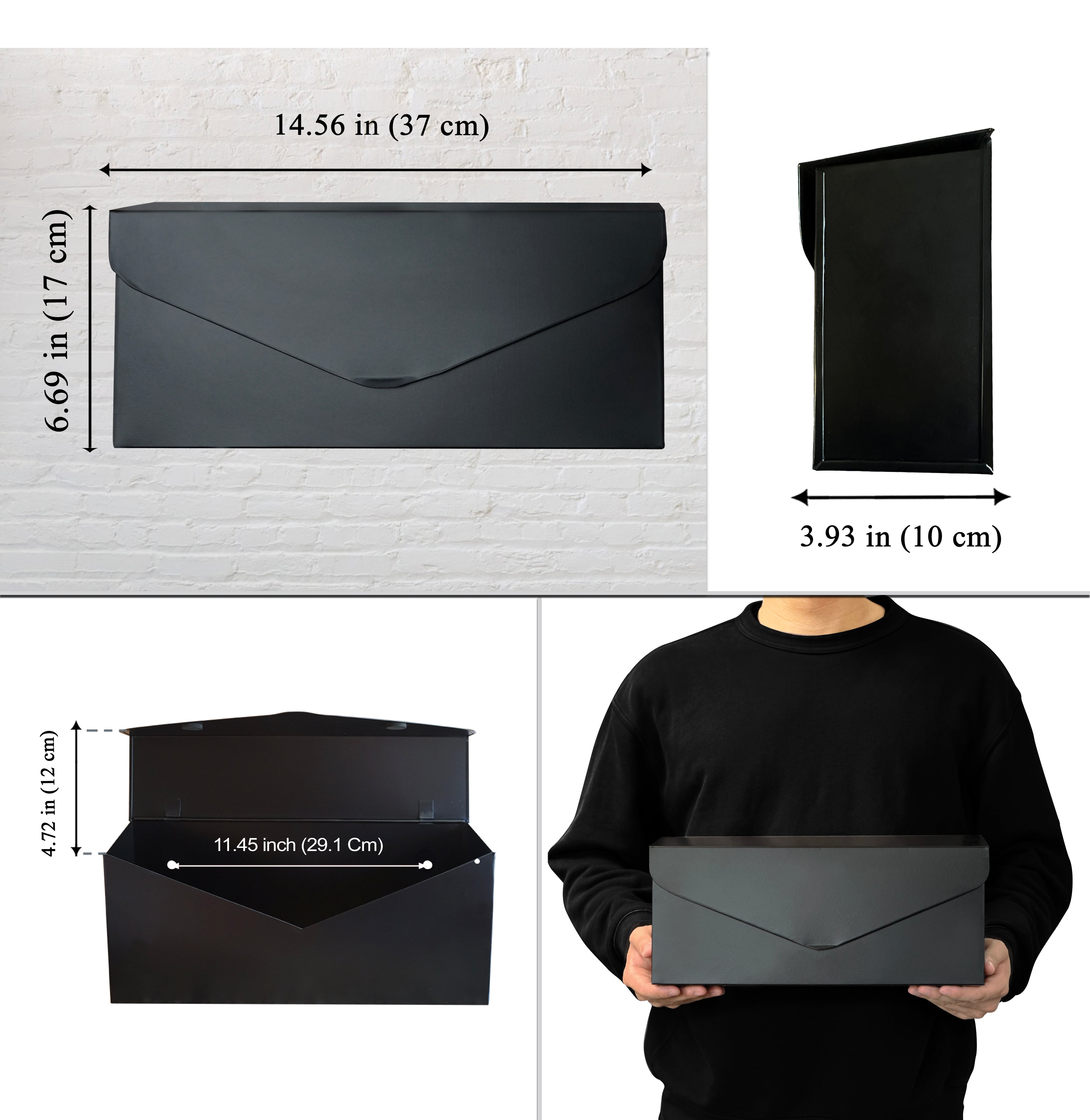 Long Envelope Mailbox Stainless Steel 