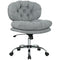 Computer Desk Chair, Armless Office Chair with Wide Padded Seat and Adjustable Height, Tilt Function, Grey